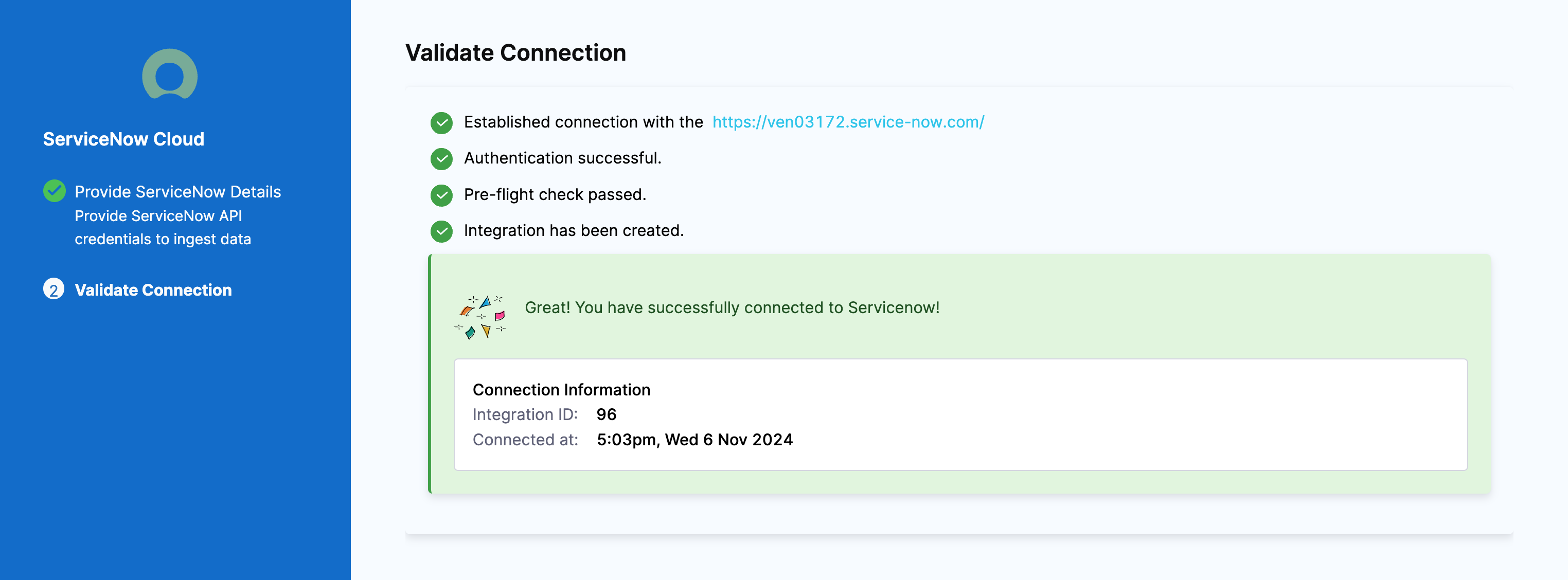 Successful ServiceNow Integration