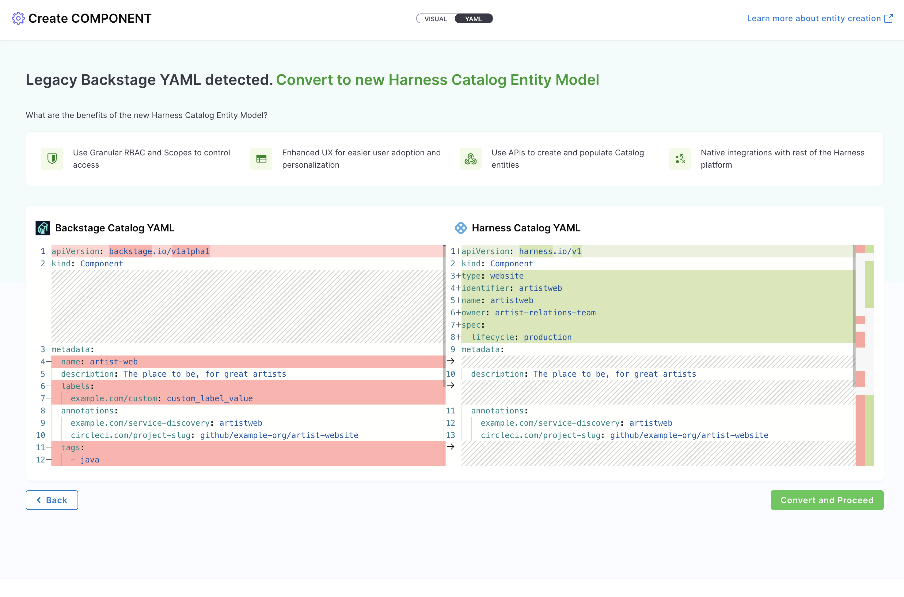 YAML Conversion Preview